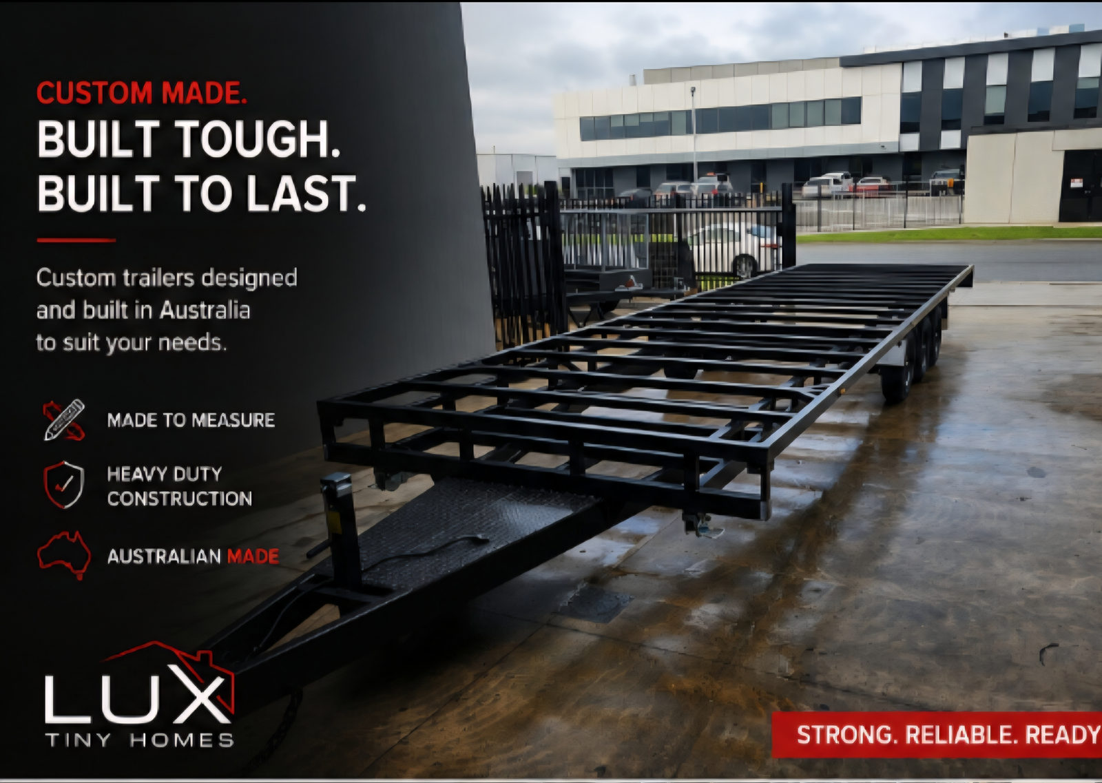 Steel wall frame under construction